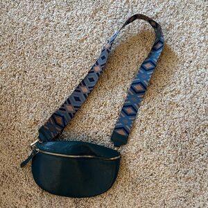 Stylish dark green Leather Crossbody Bag